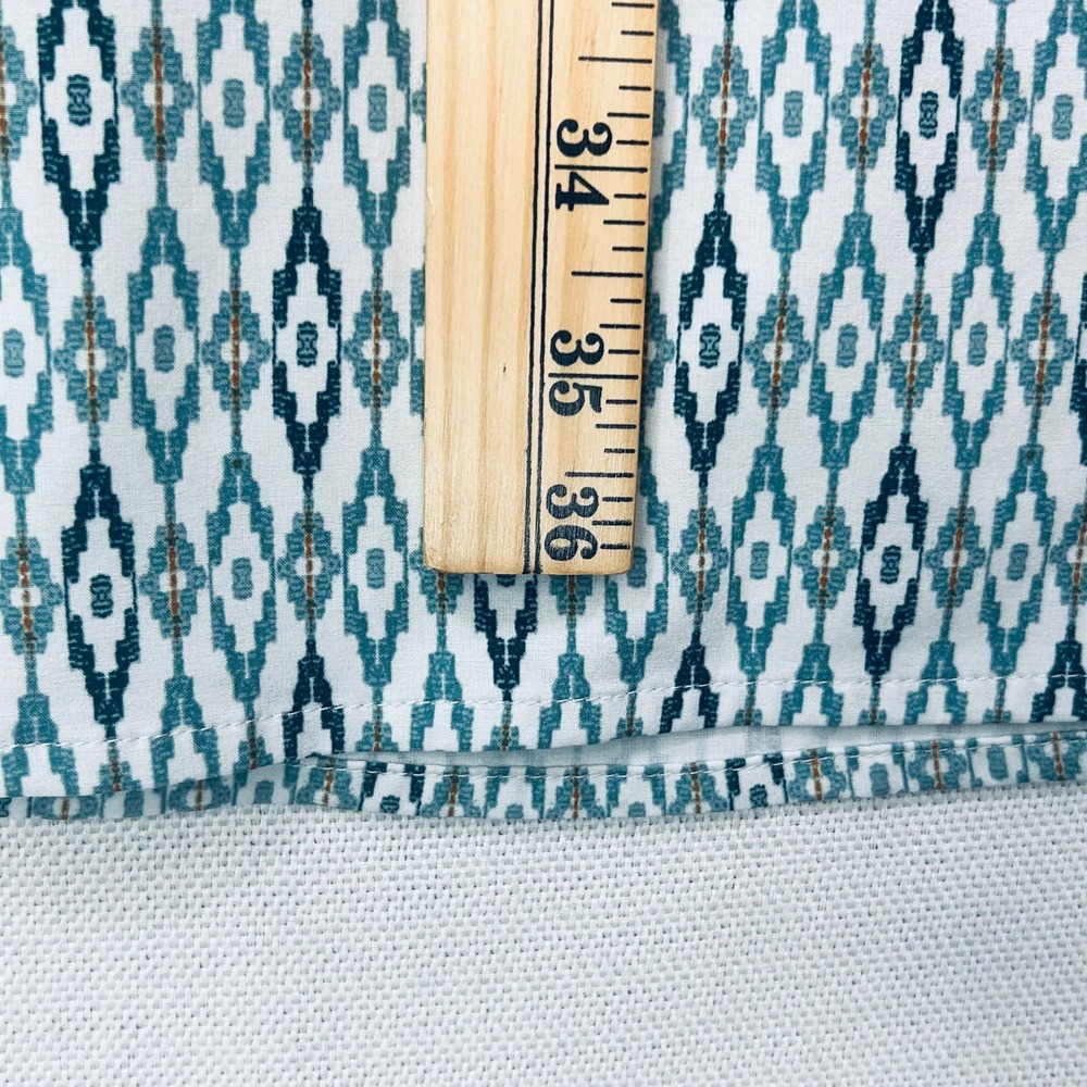 Eddie Bauer Midi Shirt Dress S Teal Geometric Tribal Sleeveless Athletic Outdoor - Picture 11 of 11